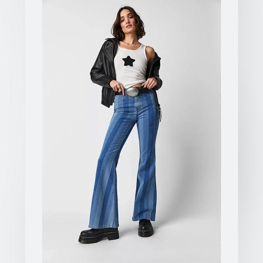 Lee x Free People High Rise Flare Jeans